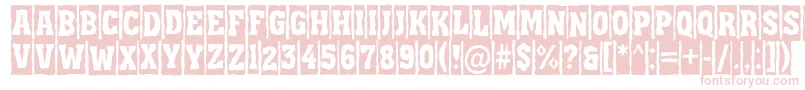 Шрифт AAssuantitulcmbrk – розовые шрифты на белом фоне