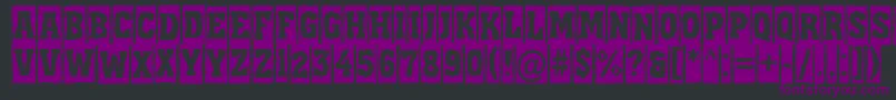 Шрифт AAssuantitulcmbrk – фиолетовые шрифты на чёрном фоне