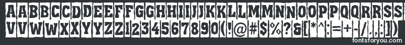 AAssuantitulcmbrk-Schriftart – Weiße Schriften auf schwarzem Hintergrund