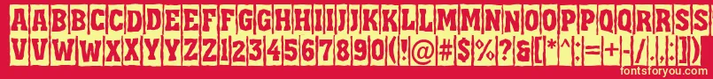 AAssuantitulcmbrk Font – Yellow Fonts on Red Background