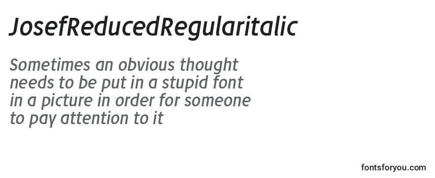JosefReducedRegularitalic (98181) フォントのレビュー
