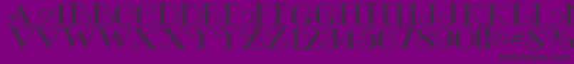 フォントMichelleflf – 紫の背景に黒い文字