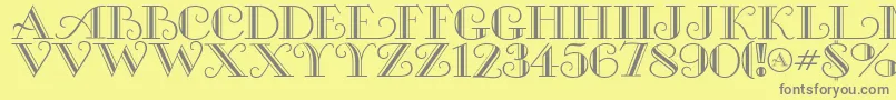 Michelleflf Font – Gray Fonts on Yellow Background