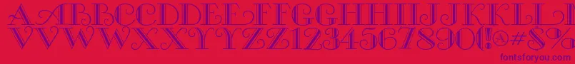 フォントMichelleflf – 赤い背景に紫のフォント