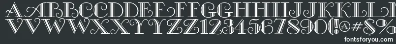 フォントMichelleflf – 黒い背景に白い文字