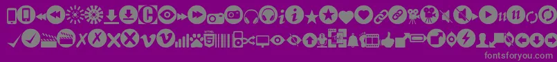Fonte Stmedia – fontes cinzas em um fundo violeta