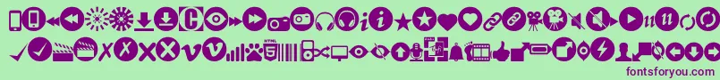 Stmedia Font – Purple Fonts on Green Background