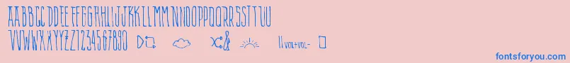 AlienPlaylist Font – Blue Fonts on Pink Background