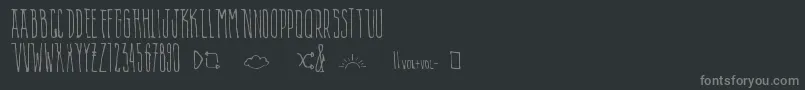 AlienPlaylist Font – Gray Fonts on Black Background