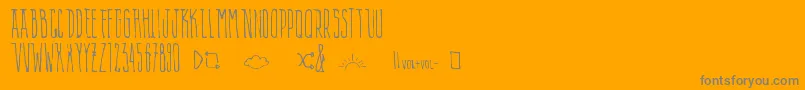 AlienPlaylist Font – Gray Fonts on Orange Background