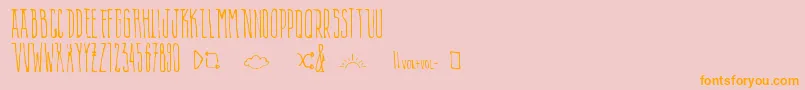 AlienPlaylist Font – Orange Fonts on Pink Background