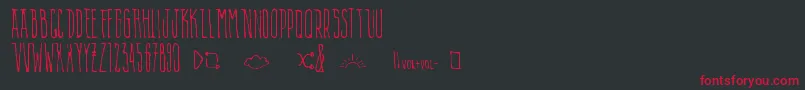 AlienPlaylist Font – Red Fonts on Black Background