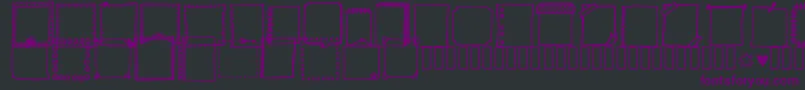 Tanaesteldoodleframes01Regular-Schriftart – Violette Schriften auf schwarzem Hintergrund
