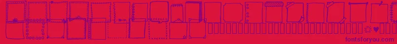 Tanaesteldoodleframes01Regular Font – Purple Fonts on Red Background