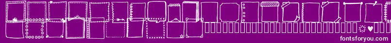 Tanaesteldoodleframes01Regular Font – White Fonts on Purple Background