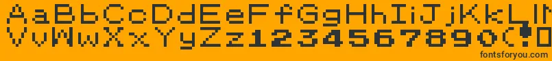 PokemonClassic Font – Black Fonts on Orange Background