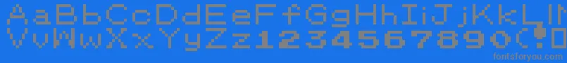 PokemonClassic Font – Gray Fonts on Blue Background