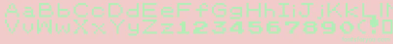 PokemonClassic Font – Green Fonts on Pink Background