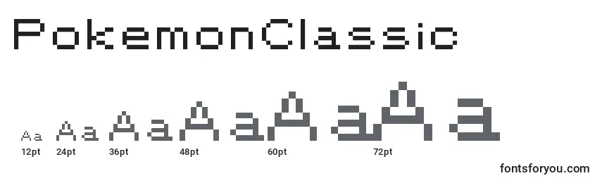 PokemonClassic Font Sizes