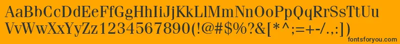 ItcFeniceLtRegular Font – Black Fonts on Orange Background