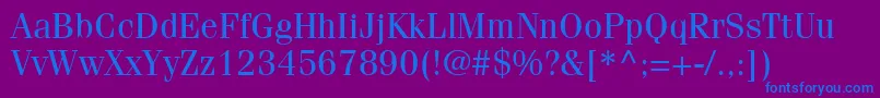 ItcFeniceLtRegular Font – Blue Fonts on Purple Background