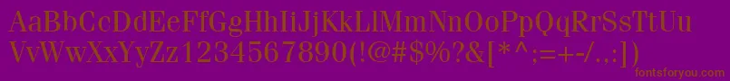 ItcFeniceLtRegular Font – Brown Fonts on Purple Background