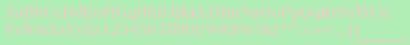 ItcFeniceLtRegular Font – Pink Fonts on Green Background