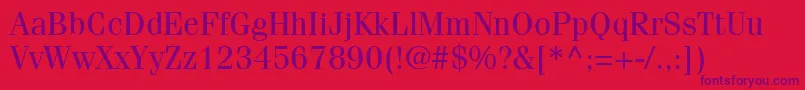 ItcFeniceLtRegular Font – Purple Fonts on Red Background