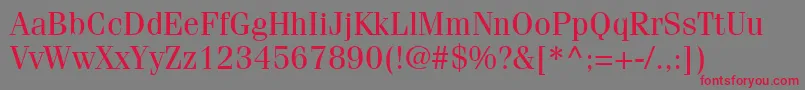 フォントItcFeniceLtRegular – 赤い文字の灰色の背景