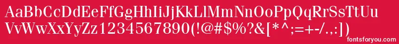 ItcFeniceLtRegular Font – White Fonts on Red Background