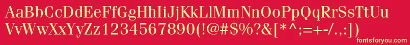 ItcFeniceLtRegular Font – Yellow Fonts on Red Background