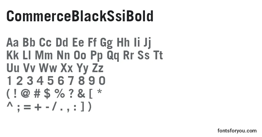 CommerceBlackSsiBold-fontti – aakkoset, numerot, erikoismerkit