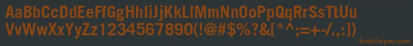 Шрифт CommerceBlackSsiBold – коричневые шрифты на чёрном фоне