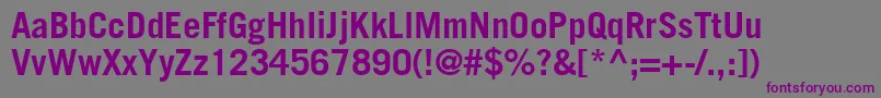 Шрифт CommerceBlackSsiBold – фиолетовые шрифты на сером фоне
