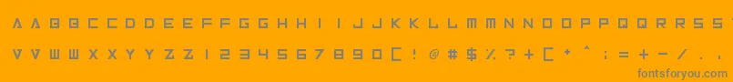 InversionzUnboxed Font – Gray Fonts on Orange Background