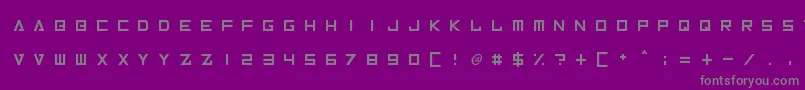 InversionzUnboxed-Schriftart – Graue Schriften auf violettem Hintergrund