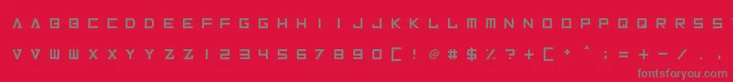 InversionzUnboxed Font – Gray Fonts on Red Background