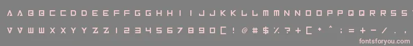 InversionzUnboxed Font – Pink Fonts on Gray Background