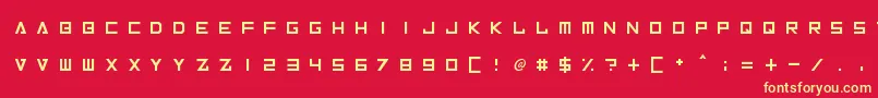 InversionzUnboxed Font – Yellow Fonts on Red Background