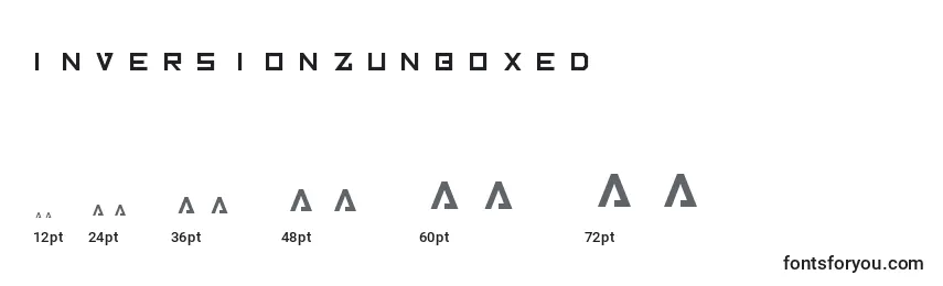 Größen der Schriftart InversionzUnboxed (9819)
