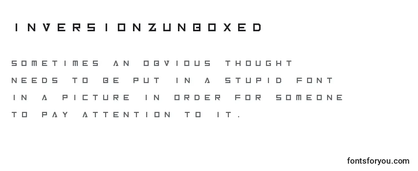 Schriftart InversionzUnboxed (9819)