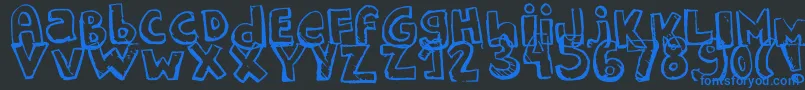 Шрифт Starguides – синие шрифты на чёрном фоне