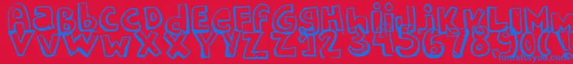 Starguides Font – Blue Fonts on Red Background
