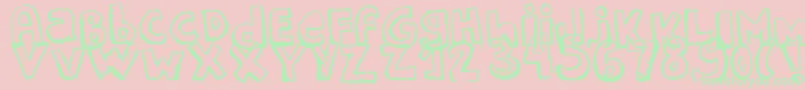 Starguides Font – Green Fonts on Pink Background