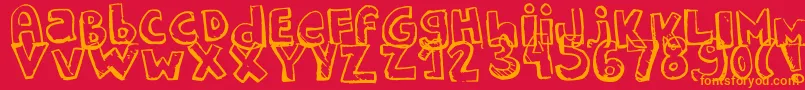 Starguides Font – Orange Fonts on Red Background