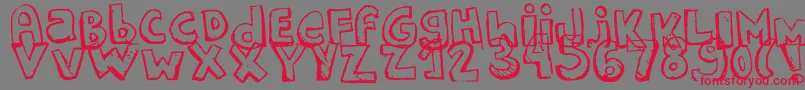 Starguides Font – Red Fonts on Gray Background