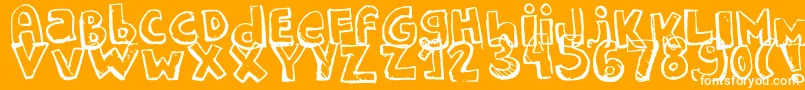 Starguides Font – White Fonts on Orange Background