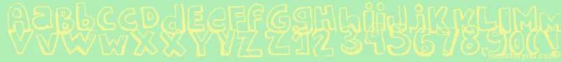 Starguides Font – Yellow Fonts on Green Background