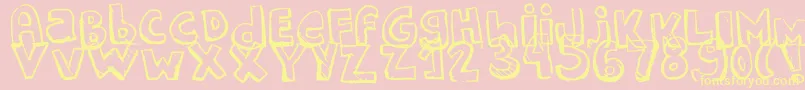 Starguides Font – Yellow Fonts on Pink Background