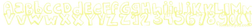 Starguides Font – Yellow Fonts on White Background